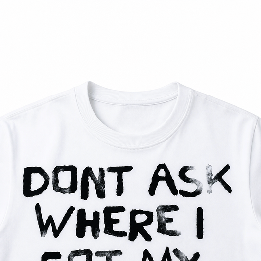 The “Don’t Ask” Heavyweight Cropped Statement Tee | Crisp White
