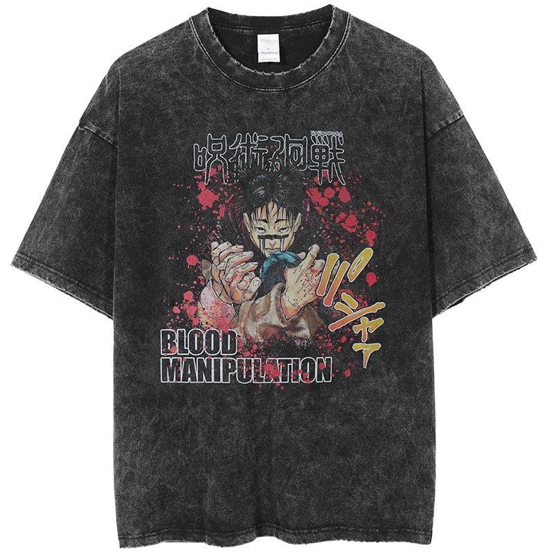 Jujutsu Kaisen Black Flash Vintage Distressed Tee